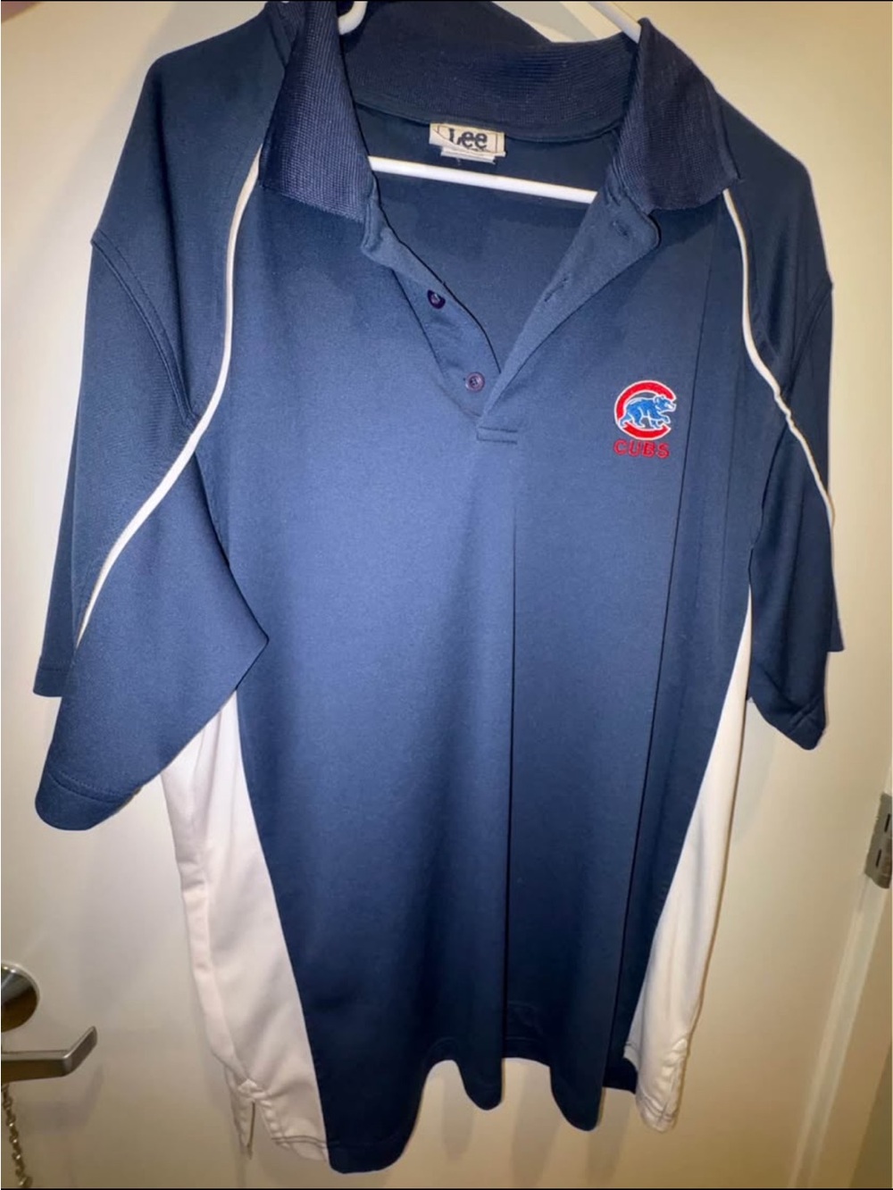Lee Men's Navy Blue Chicago Cubs Polo Shirt